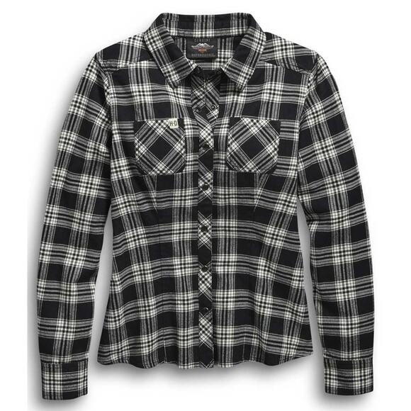 Harley-Davidson #1 Plaid Flannel Shirt - EUC Large - Picture 1 of 8